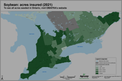 Soybeans: acres insured (2021)