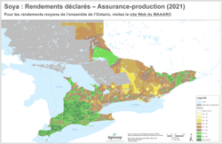 Soya : Rendements declares -Assurance-production (2021)